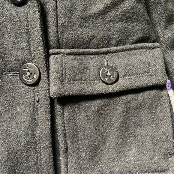 American Eagle Outfitters Heavy Black Pea Coats - Picture 5 of 12